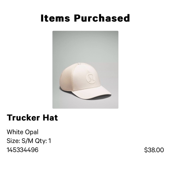 lululemon athletica Accessories - Lululemon trucker hat - size S/M, white opal